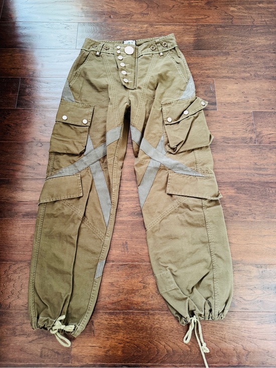 None Pants - Olive Utility Cargo Joggers